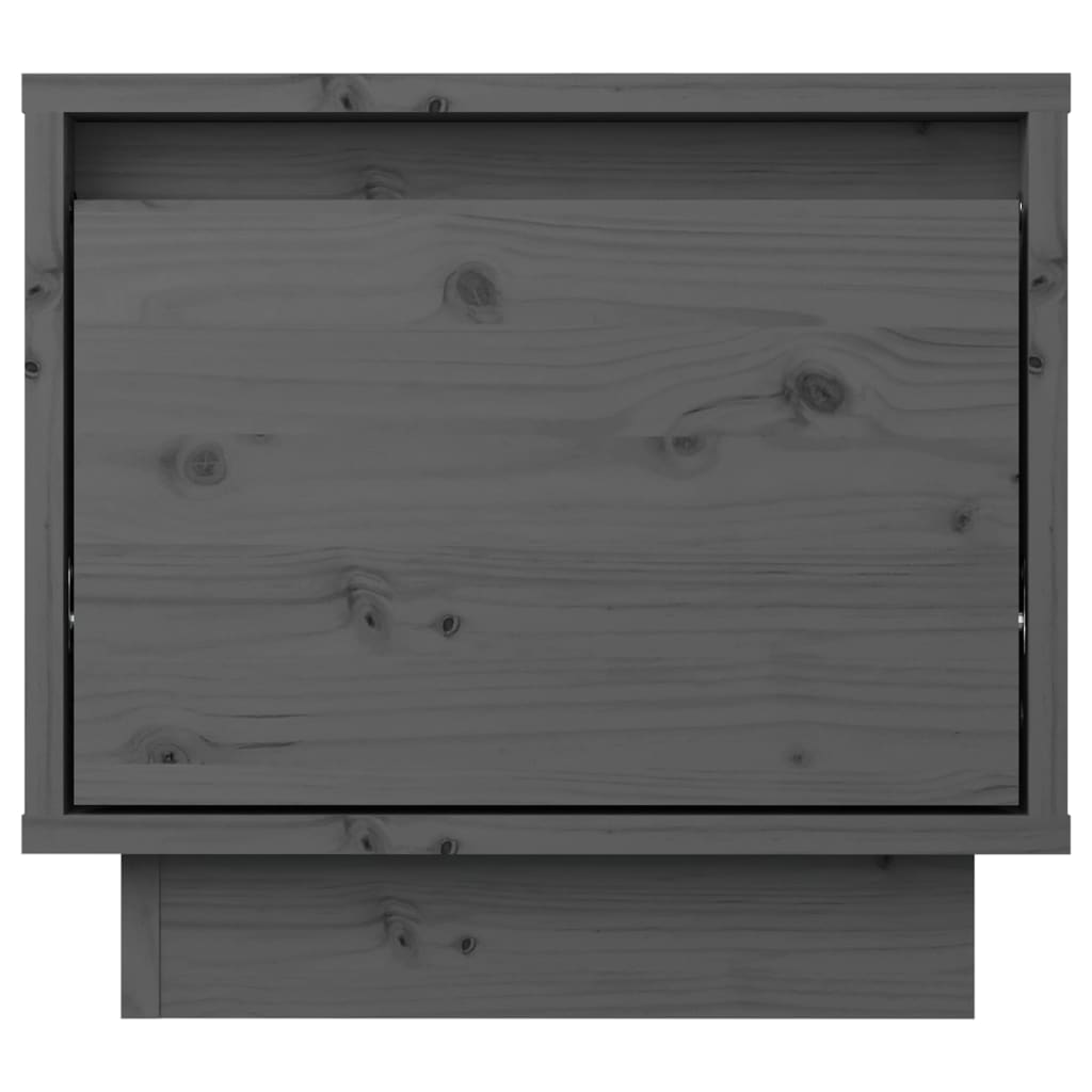 vidaXL Nachtkastjes 2 st 35x34x32 cm massief grenenhout grijs
