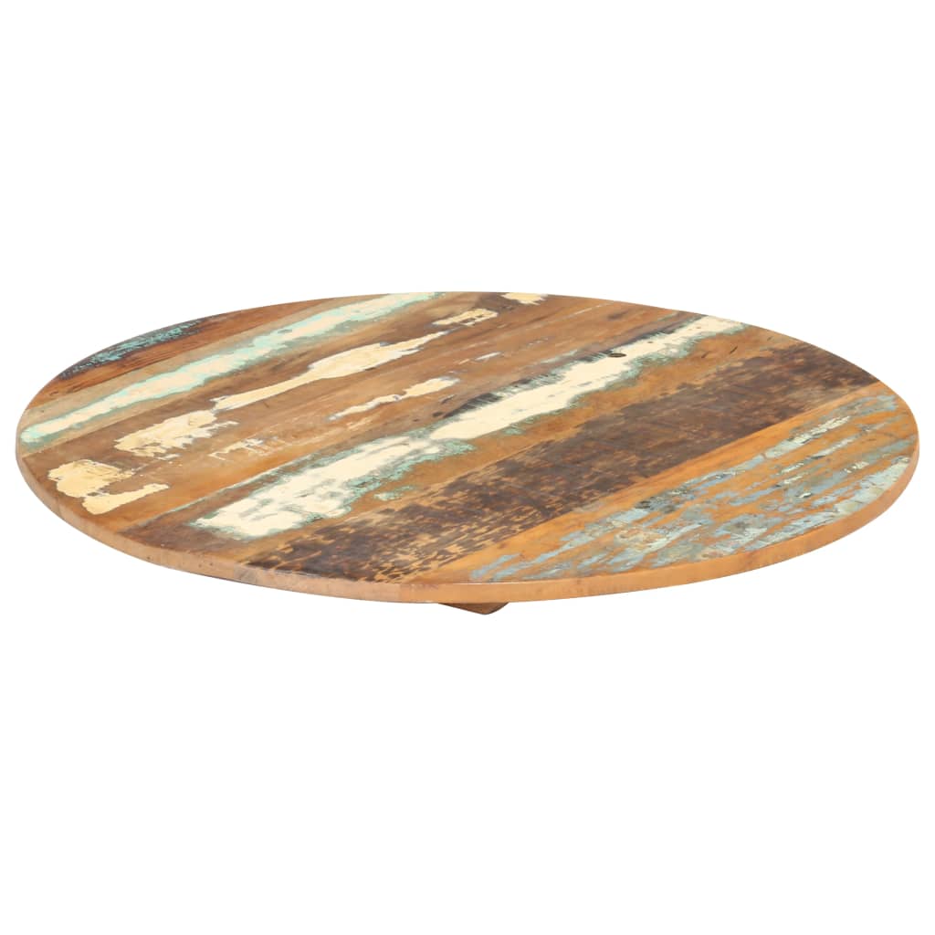 vidaXL Tafelblad rond 15-16 mm 50 cm massief gerecycled hout