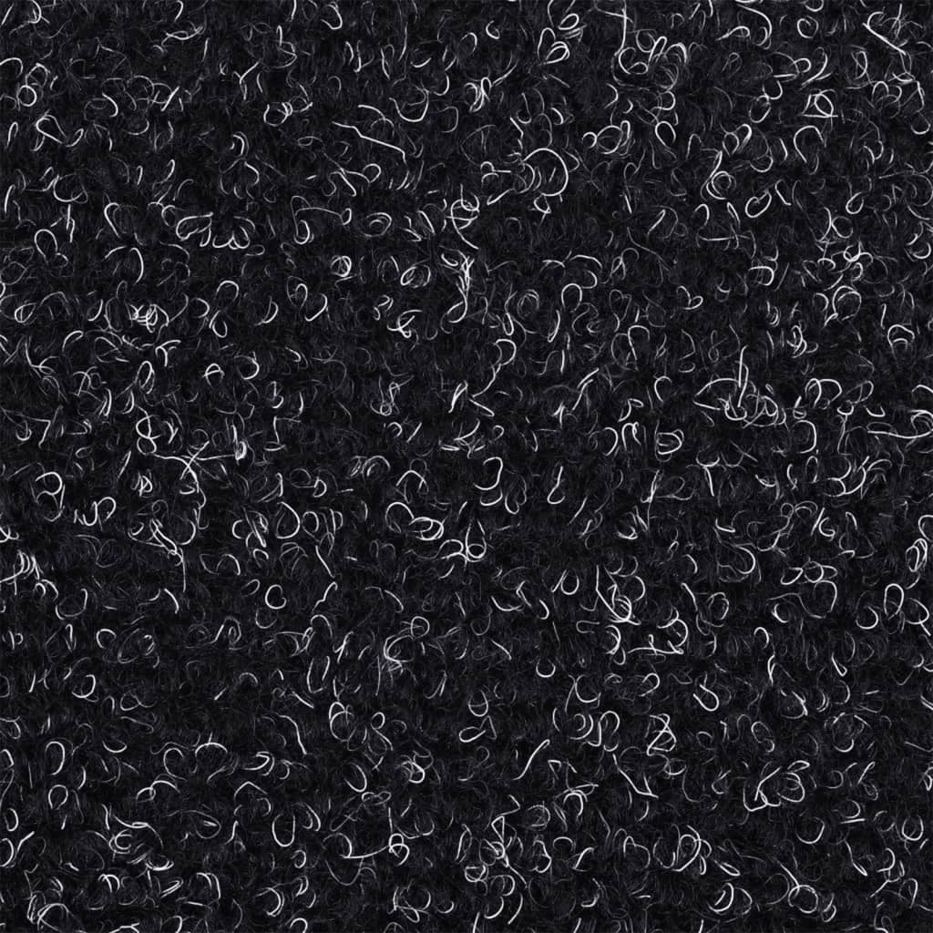 vidaXL Trapmatten zelfklevend 10 st 56x17x3 cm naaldvilt zwart