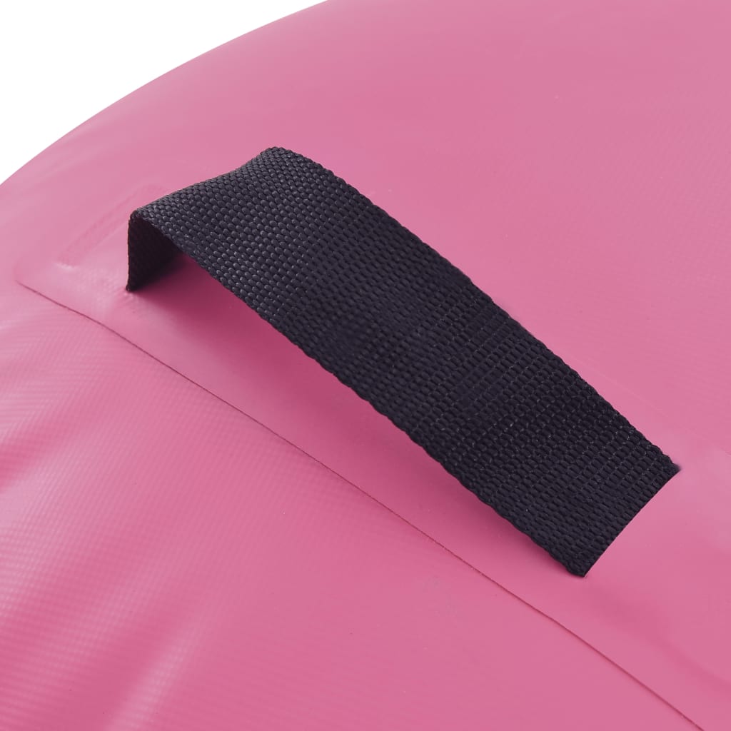 vidaXL Gymnastiekrol met pomp opblaasbaar 120x90 cm PVC roze