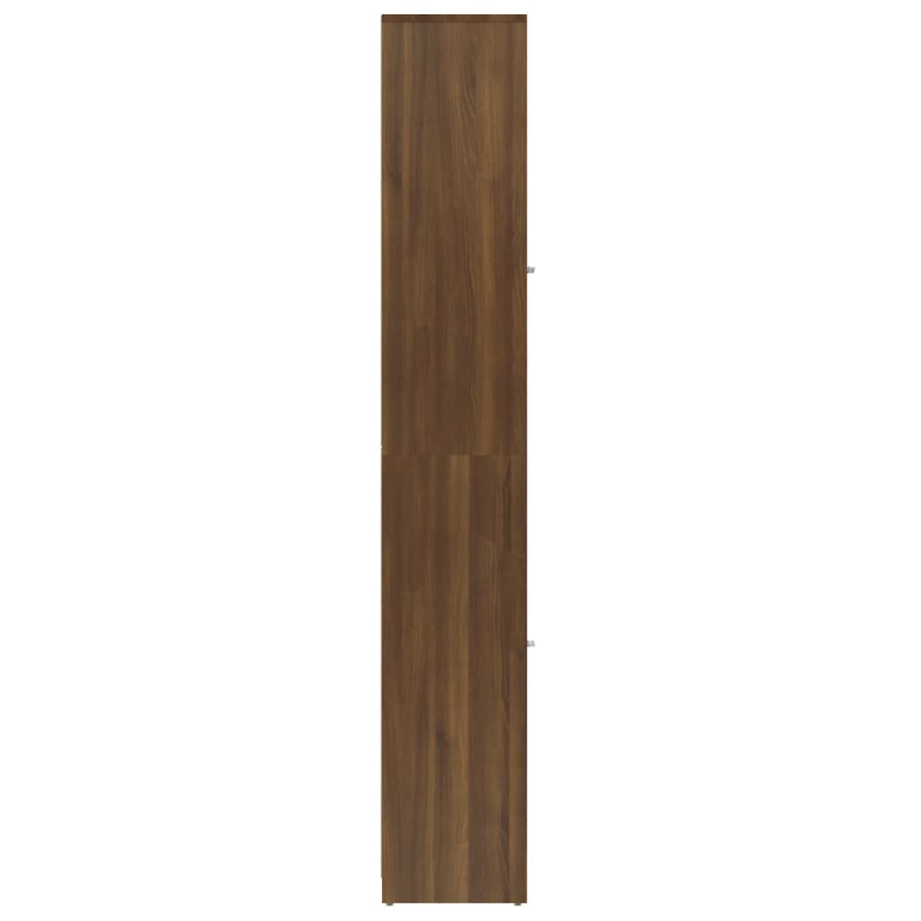 vidaXL Badkamerkast 30x30x183,5 cm bewerkt hout bruin eikenkleur