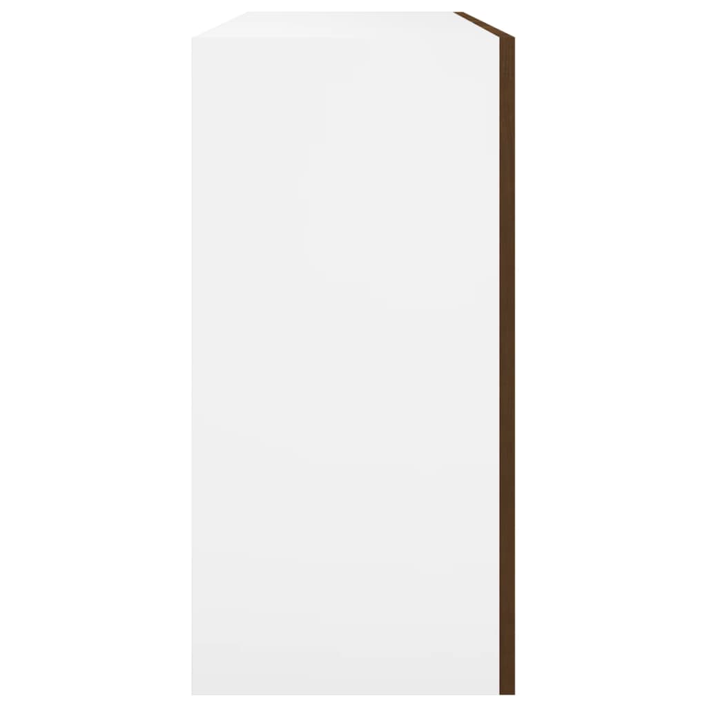 vidaXL Wandkast hangend 80x31x60 cm bewerkt hout bruineikenkleurig