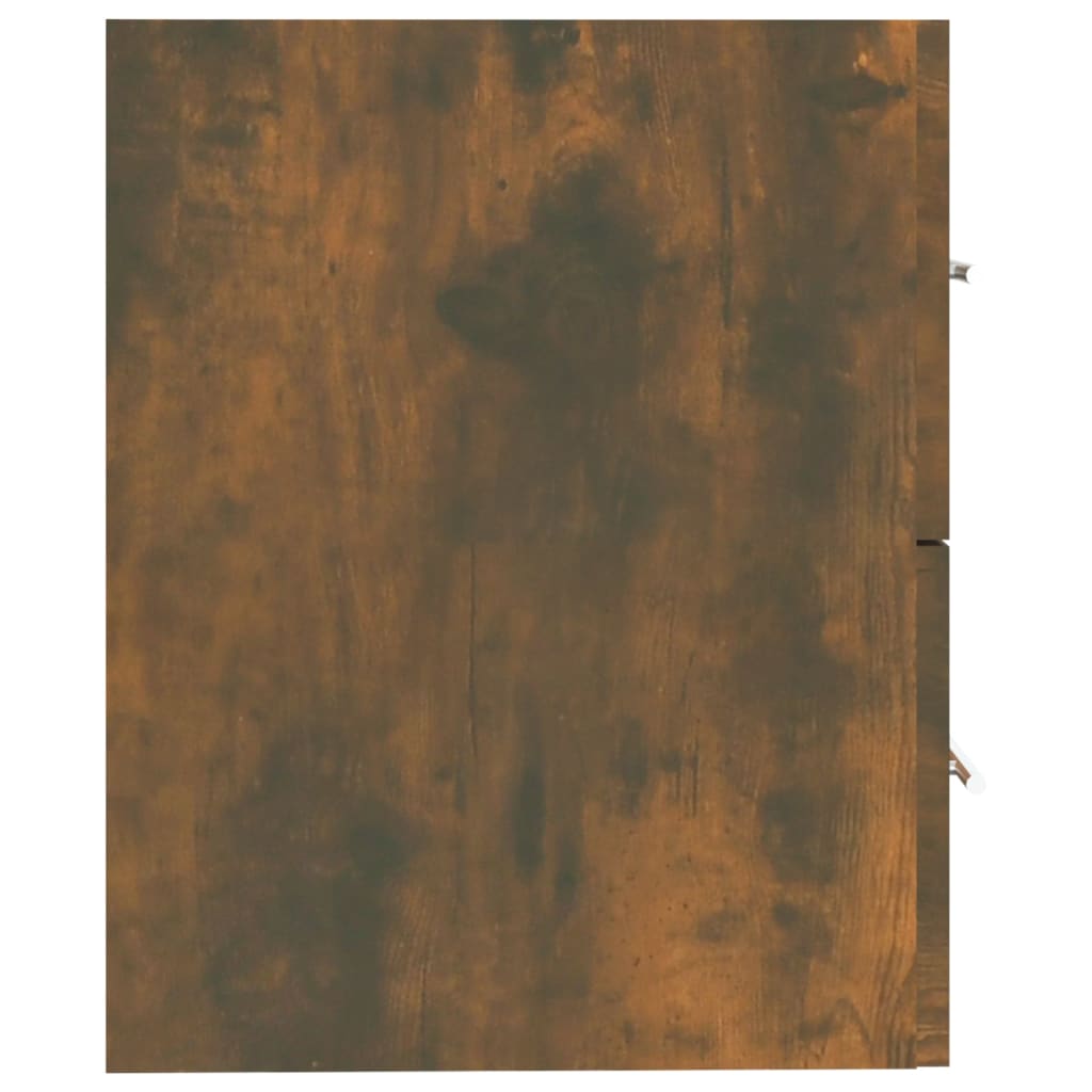 vidaXL Wastafelkast 60x38,5x48 cm bewerkt hout gerookt eikenkleurig