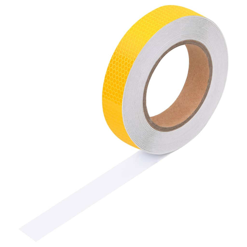 vidaXL Reflecterende tape 2,5 cm x 20 m PVC geel
