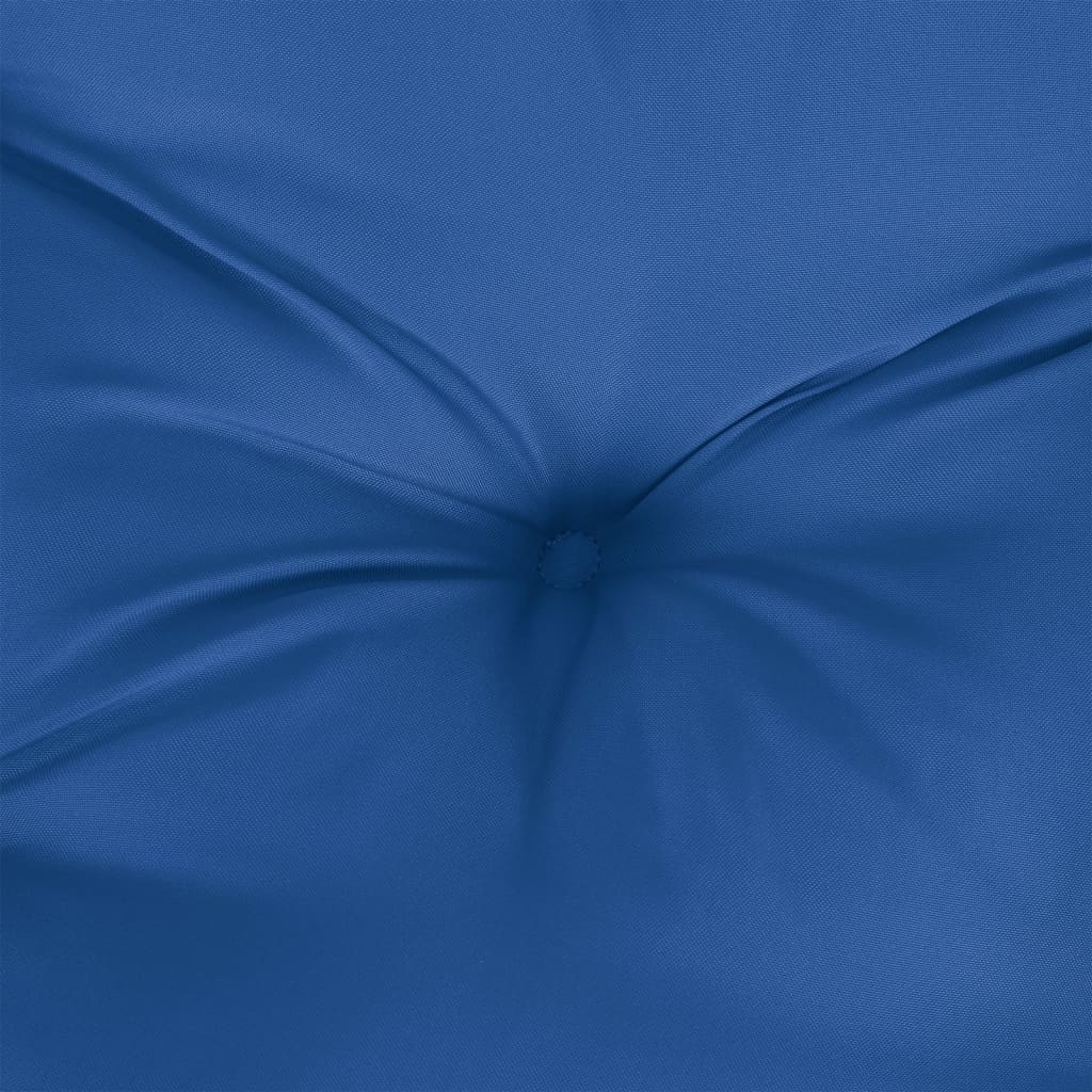 vidaXL Stoelkussens 2 st 50x50x7 cm stof blauw