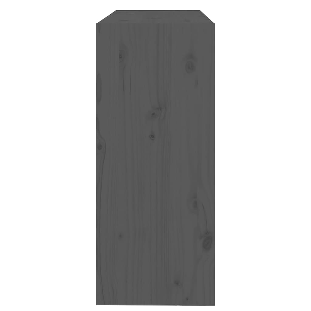 vidaXL Boekenkast/kamerscherm 80x30x71,5 cm massief grenenhout grijs