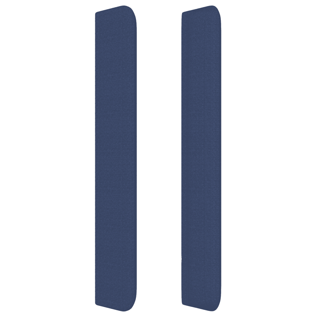 vidaXL Boxspring met matras stof blauw 90x200 cm