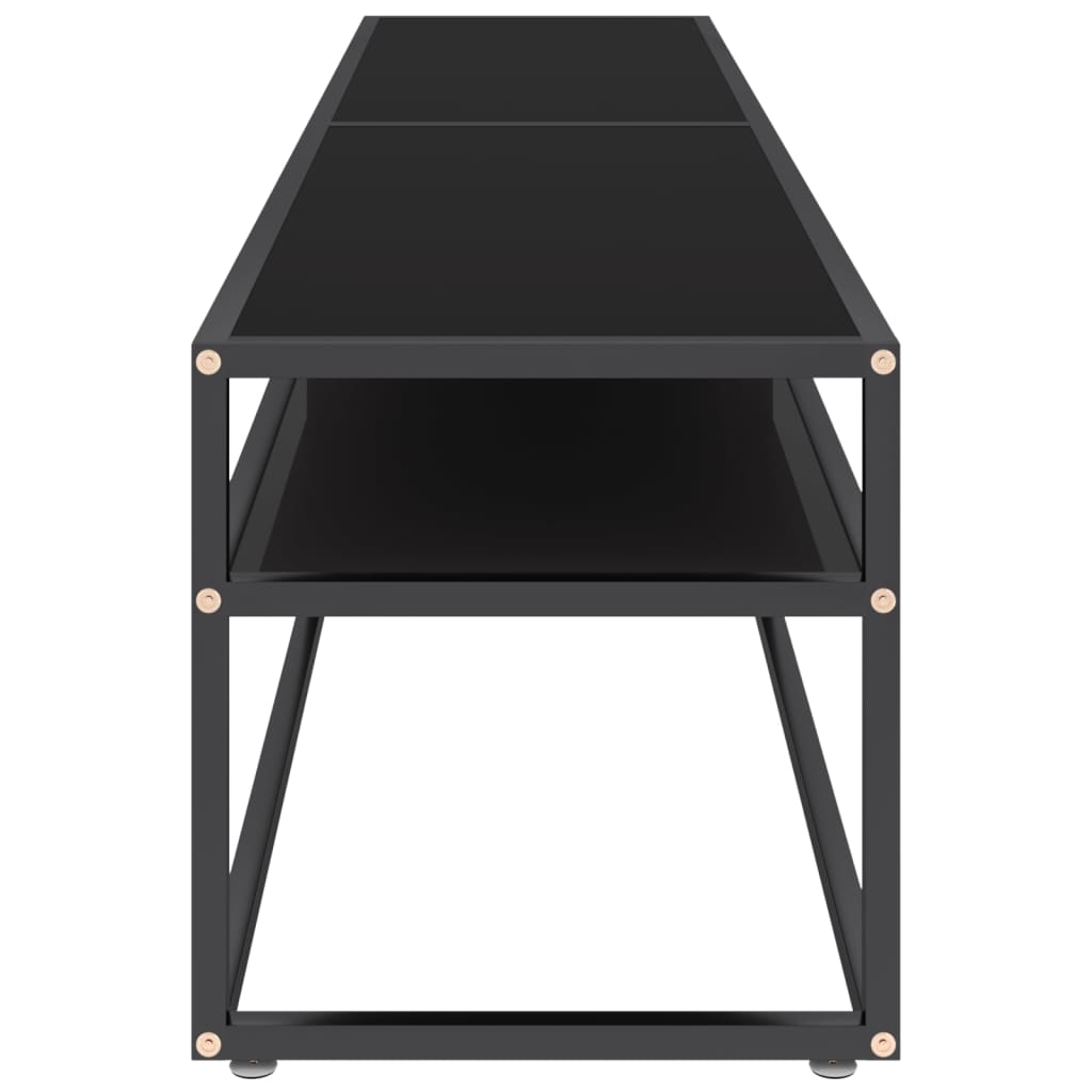 vidaXL Tv-meubel 180x40x40,5 cm gehard glas zwart
