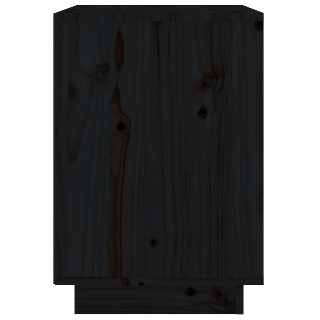 vidaXL Nachtkastjes 2 st 40x35x50 cm massief grenenhout zwart