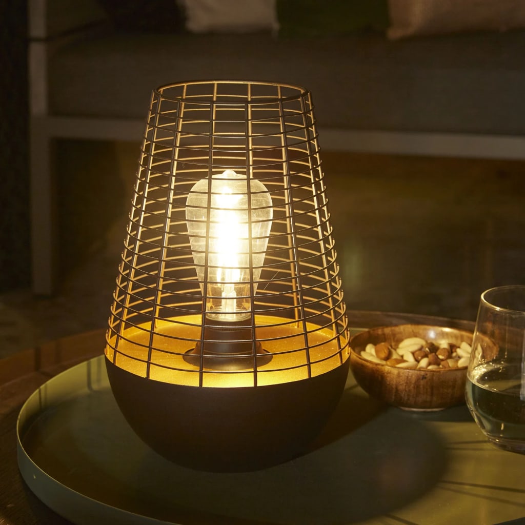 Luxform Tuintafellamp Chelsea LED koperkleurig en bruin