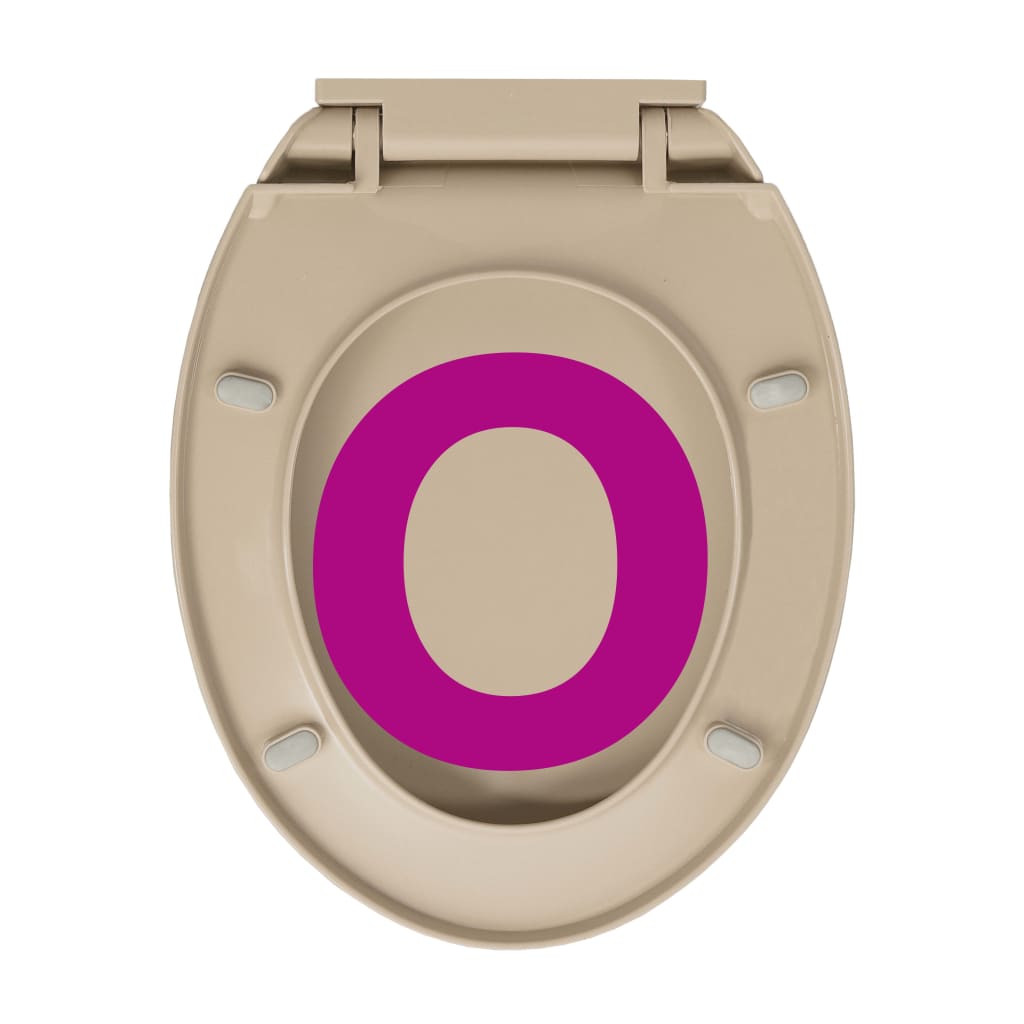 vidaXL Toiletbril soft-close en quick-release ovaal beige