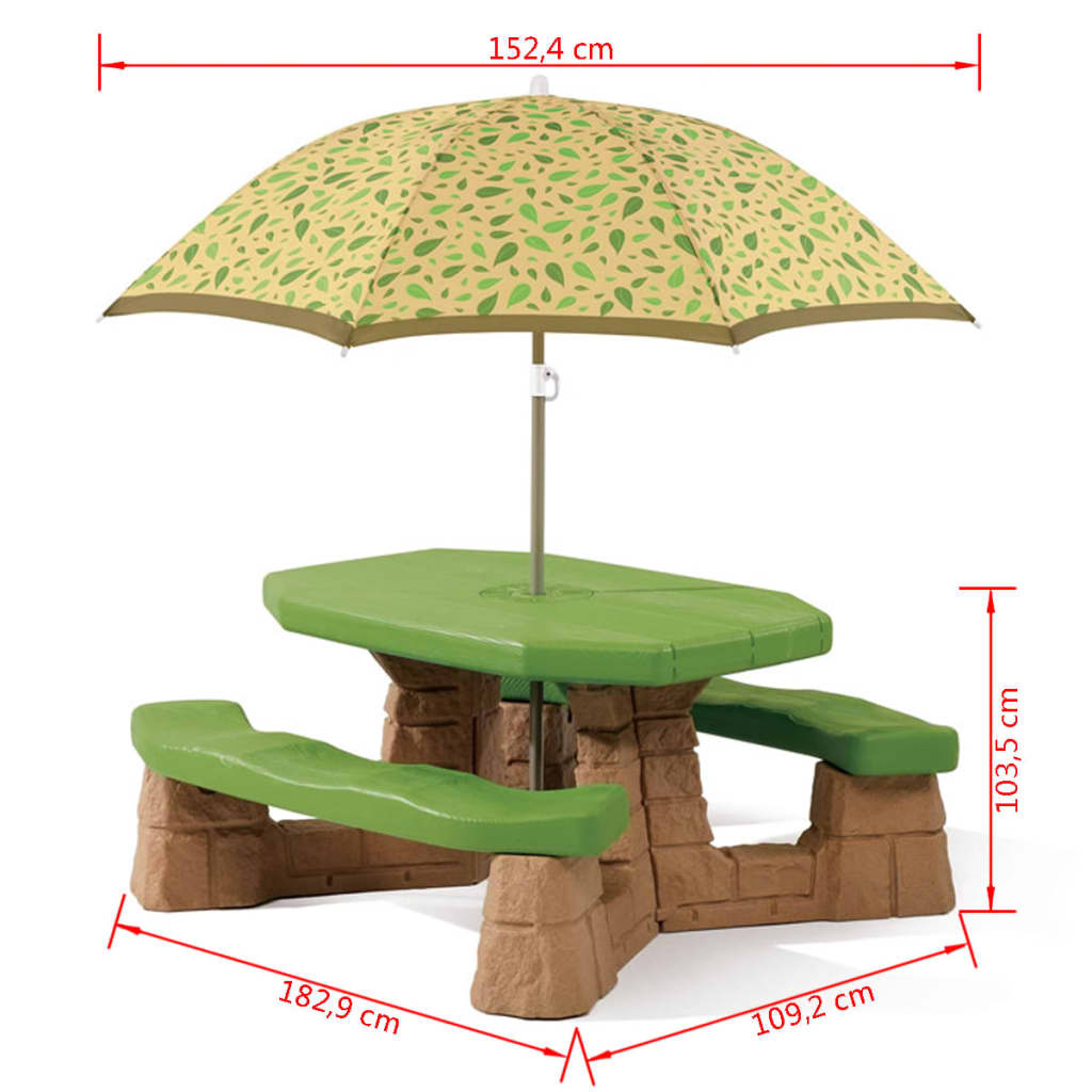 Step2 Picknicktafel met parasol