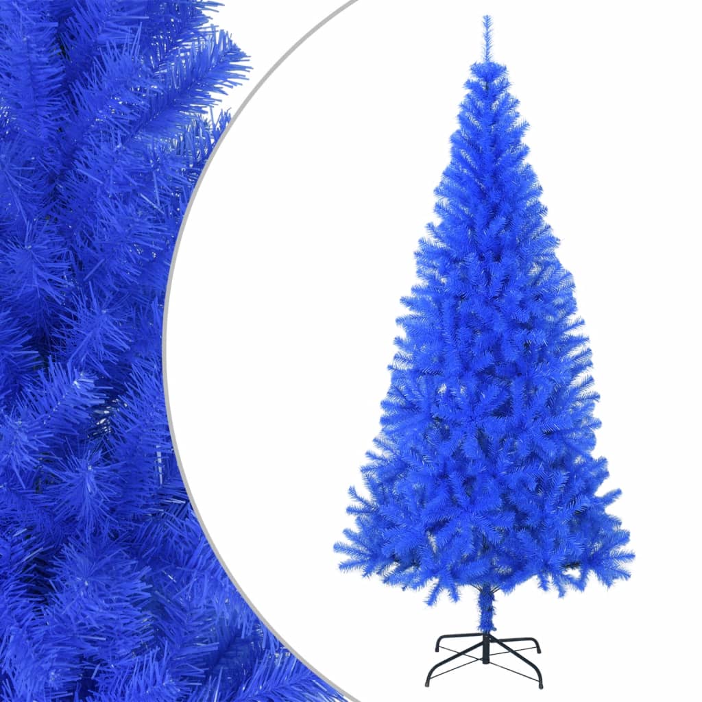 vidaXL Kunstkerstboom met standaard 180 cm PVC blauw