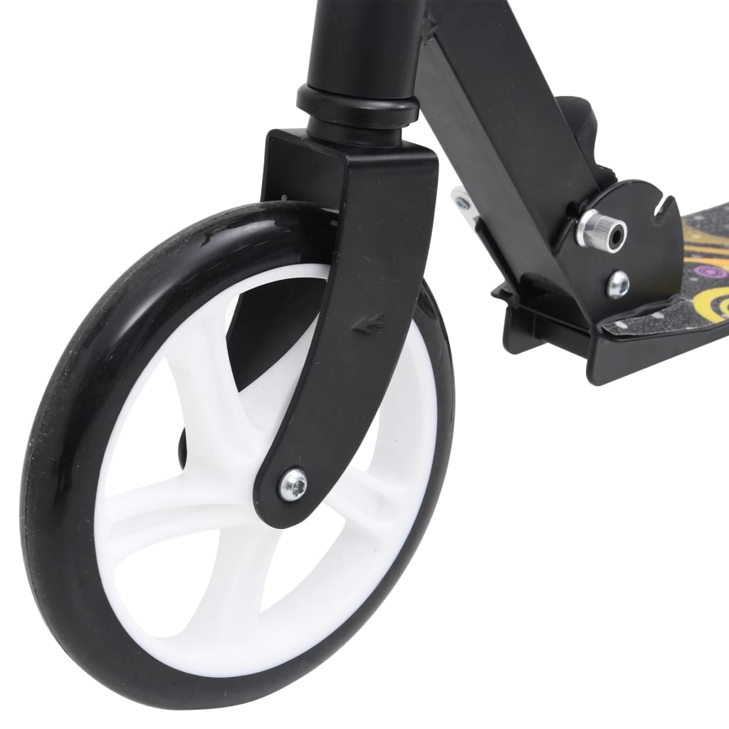 vidaXL Kinderstep met verstelbaar stuur en 2 wielen geel