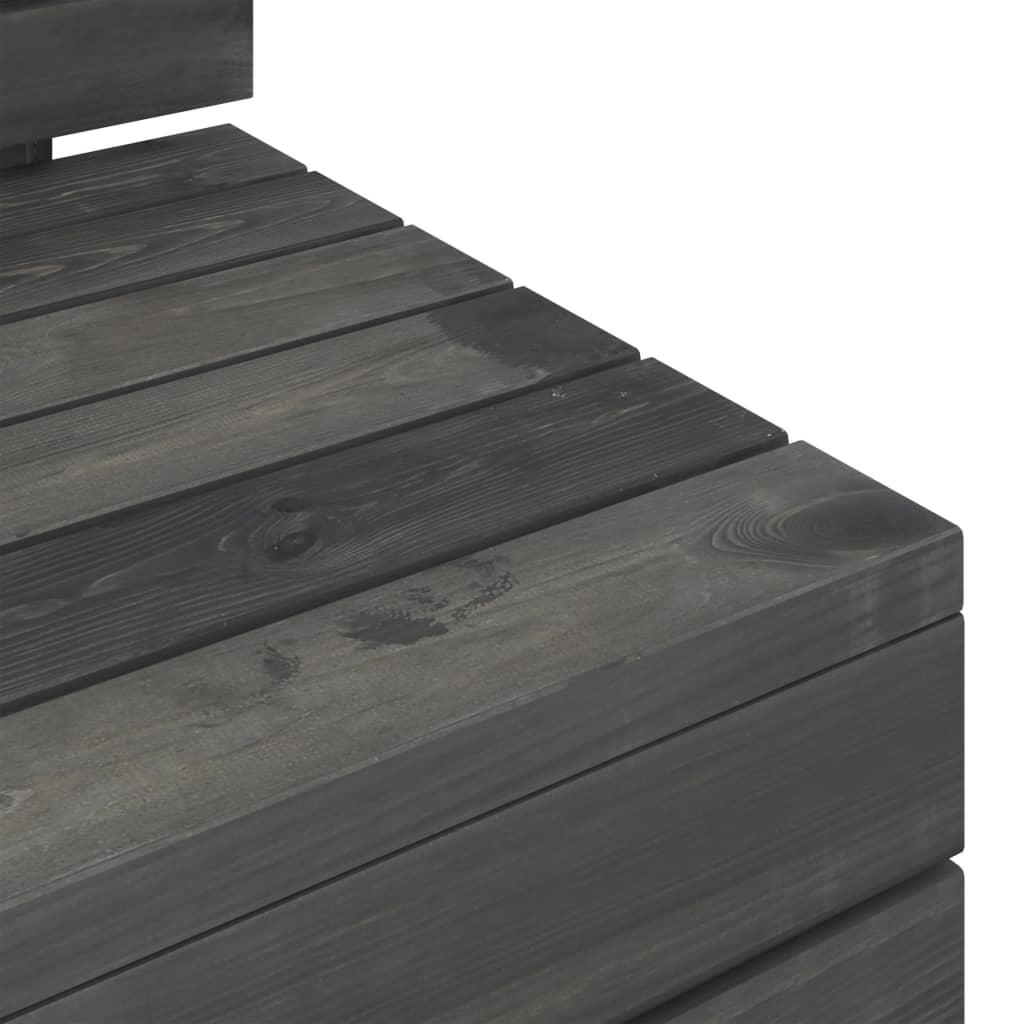 vidaXL 7-delige Loungeset pallet massief grenenhout donkergrijs