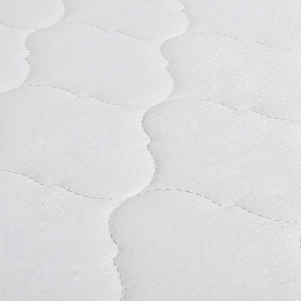 vidaXL Bed met traagschuim matras kunstleer wit 180x200 cm