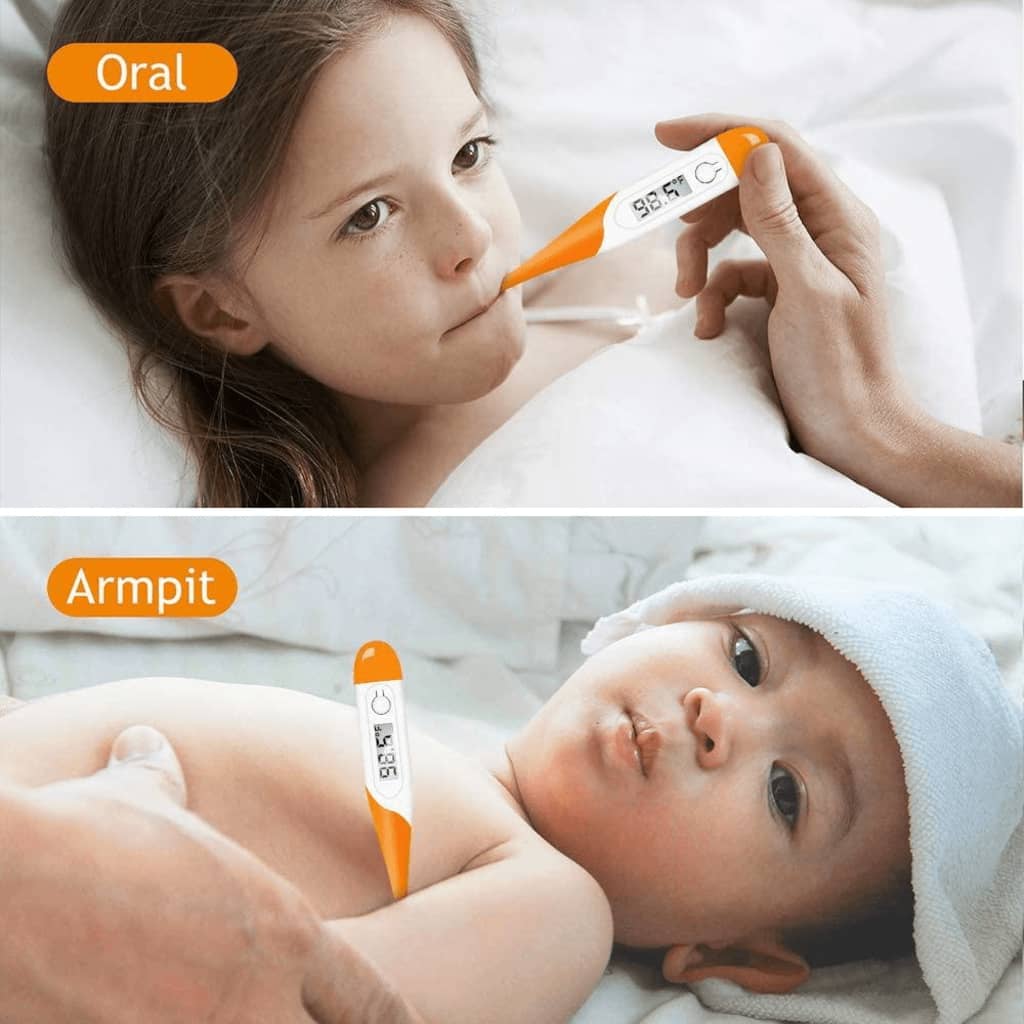 Digitale koortsthermometer Oranje / Wit