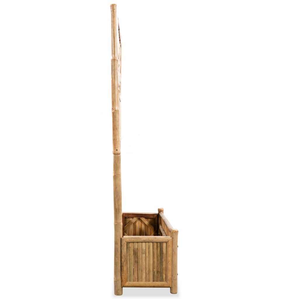 vidaXL Plantenbak verhoogd met rek 70 cm bamboe