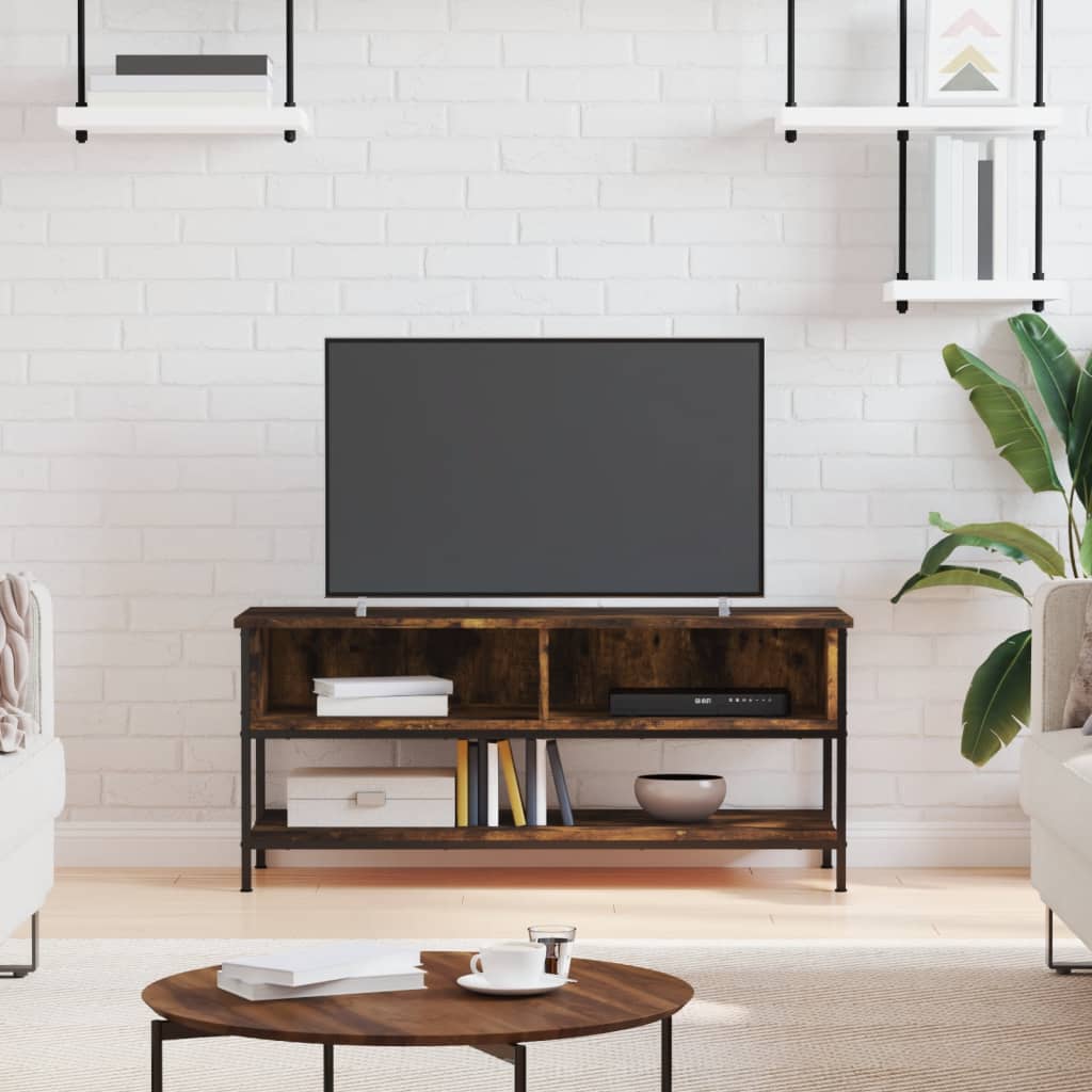 vidaXL Tv-meubel 100x35x45 cm bewerkt hout gerookt eikenkleurig