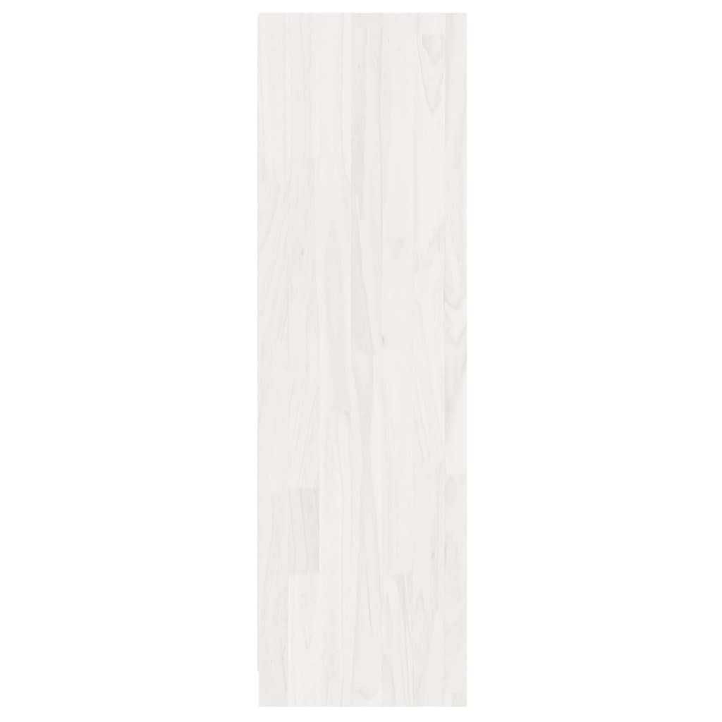 vidaXL Boekenkast/kamerscherm 36x33x110 cm massief grenenhout wit