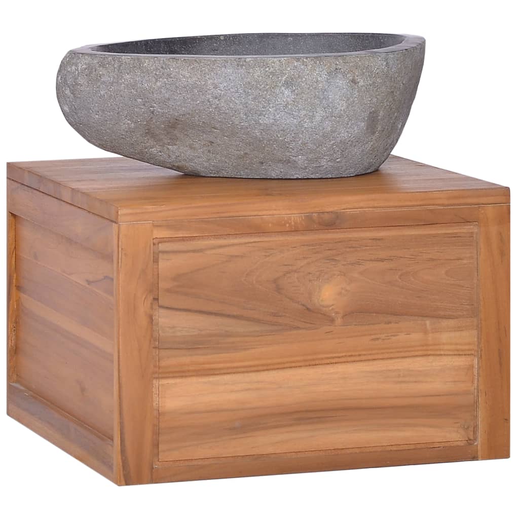 vidaXL Badkamerwandkast 45x45x30 cm massief teakhout