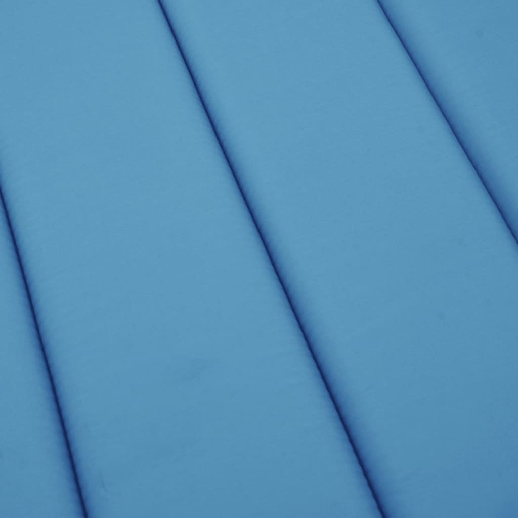 vidaXL Ligbedkussen 200x60x3 cm stof blauw