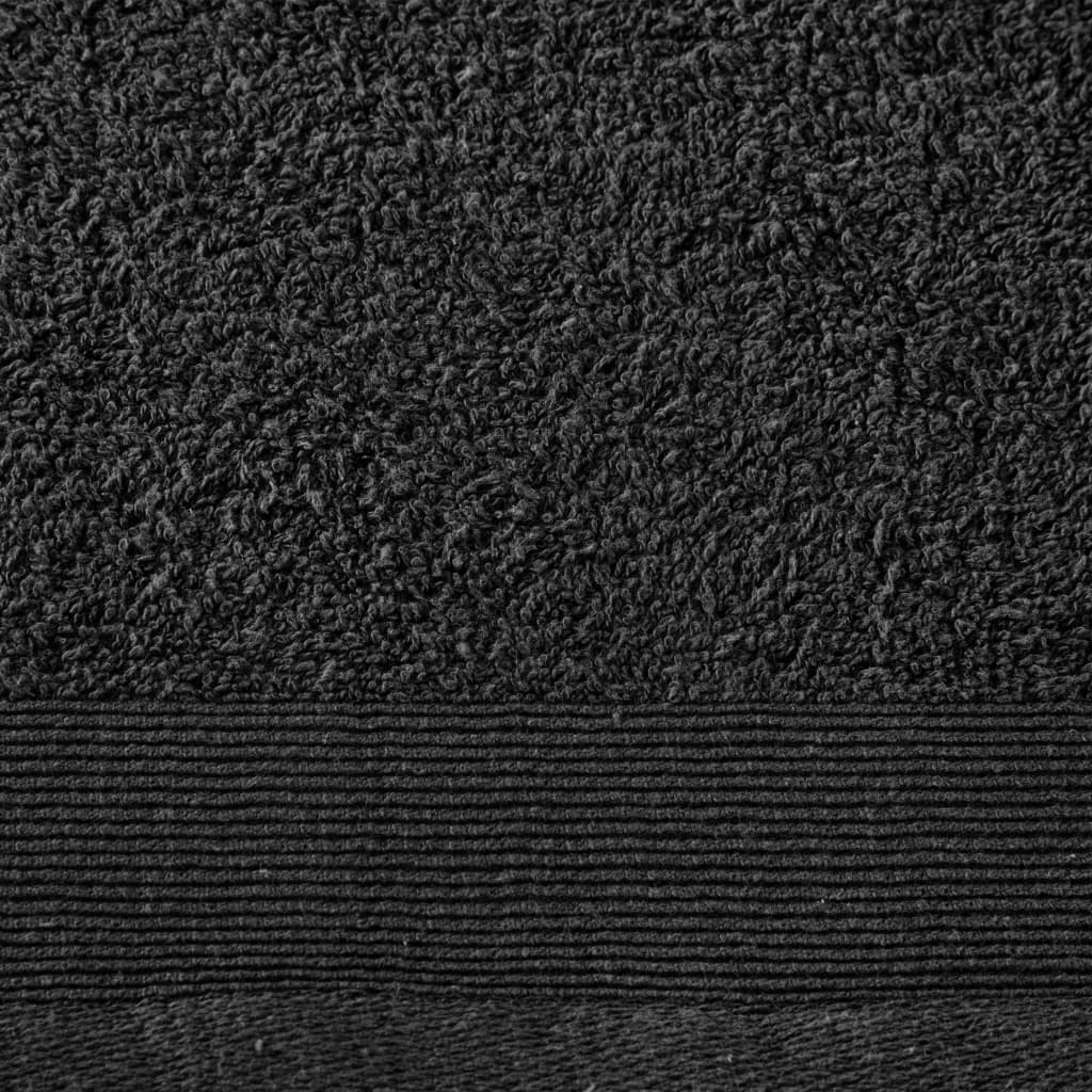 vidaXL 12-delige Doekenset 450 g/m² katoen zwart