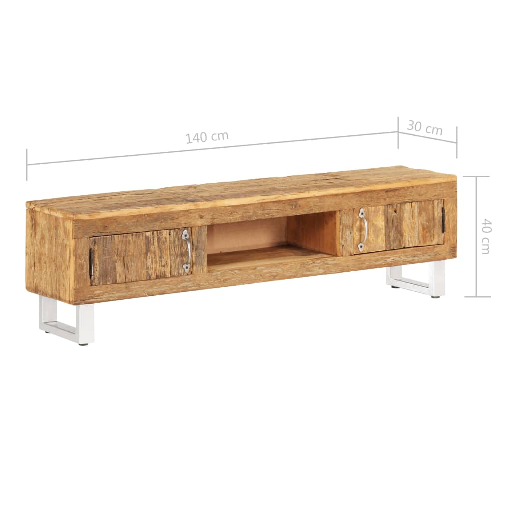 vidaXL Tv-meubel 140x30x40 cm massief gerecycled hout