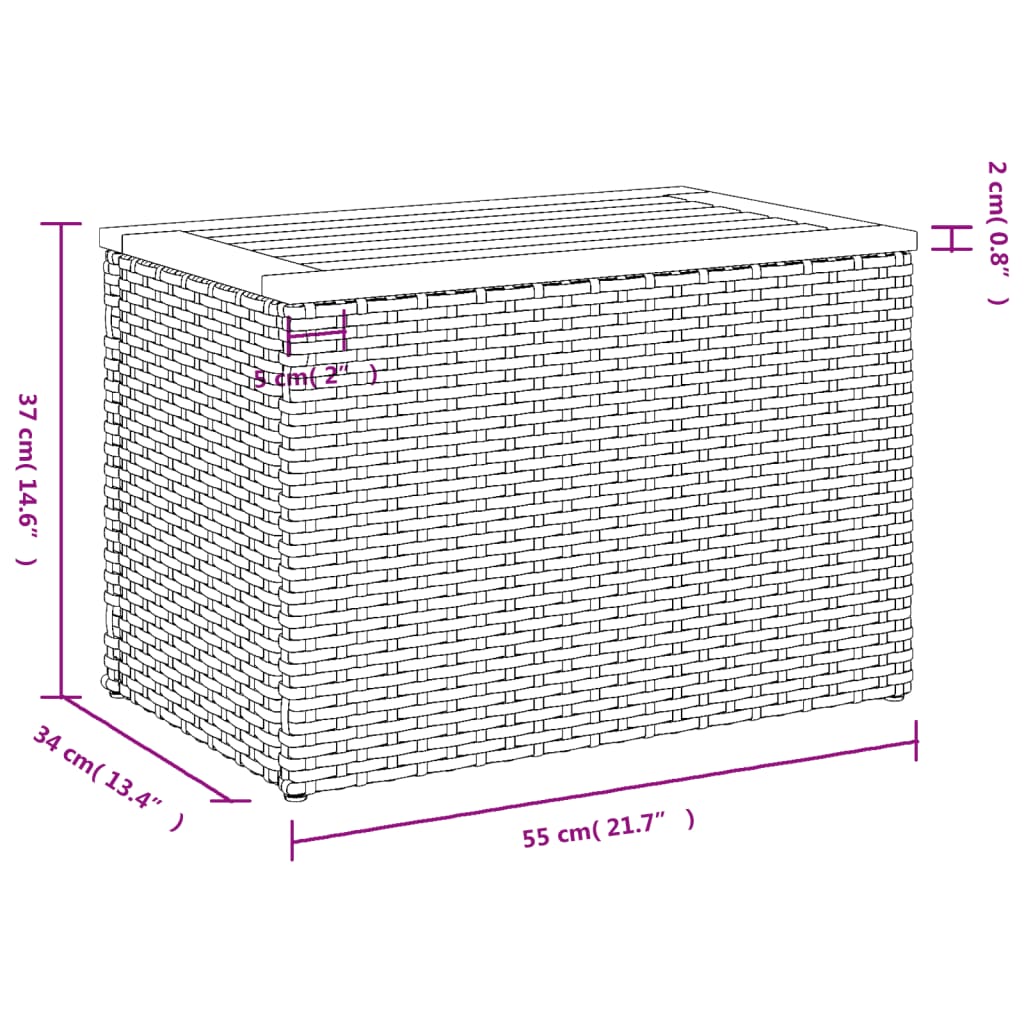 vidaXL Tuinbijzettafels 2 st met houten blad poly rattan beige, tuintafeltje, bijzettafel tuin, salontafel tuin, bijzettafel buiten, salontafel buiten