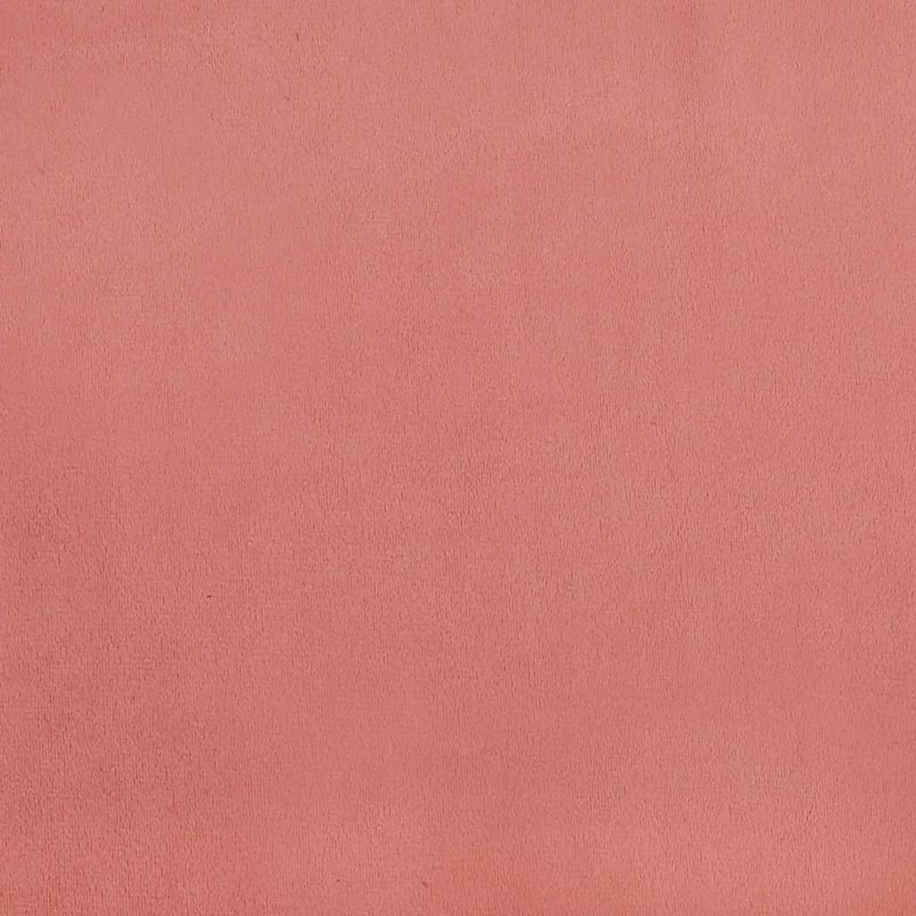 vidaXL Fauteuil met voetenbank 60 cm fluweel roze