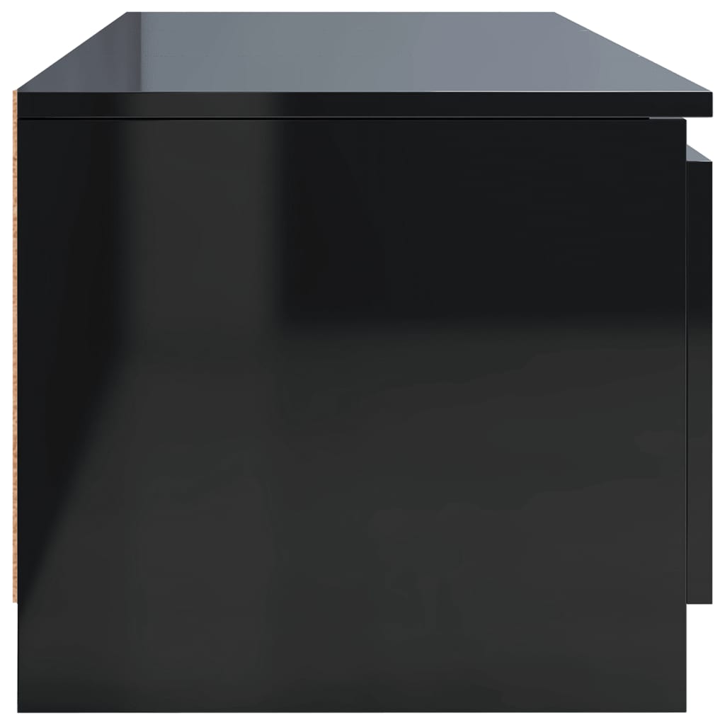 vidaXL Tv-meubel 140x40x35,5 cm bewerkt hout hoogglans zwart