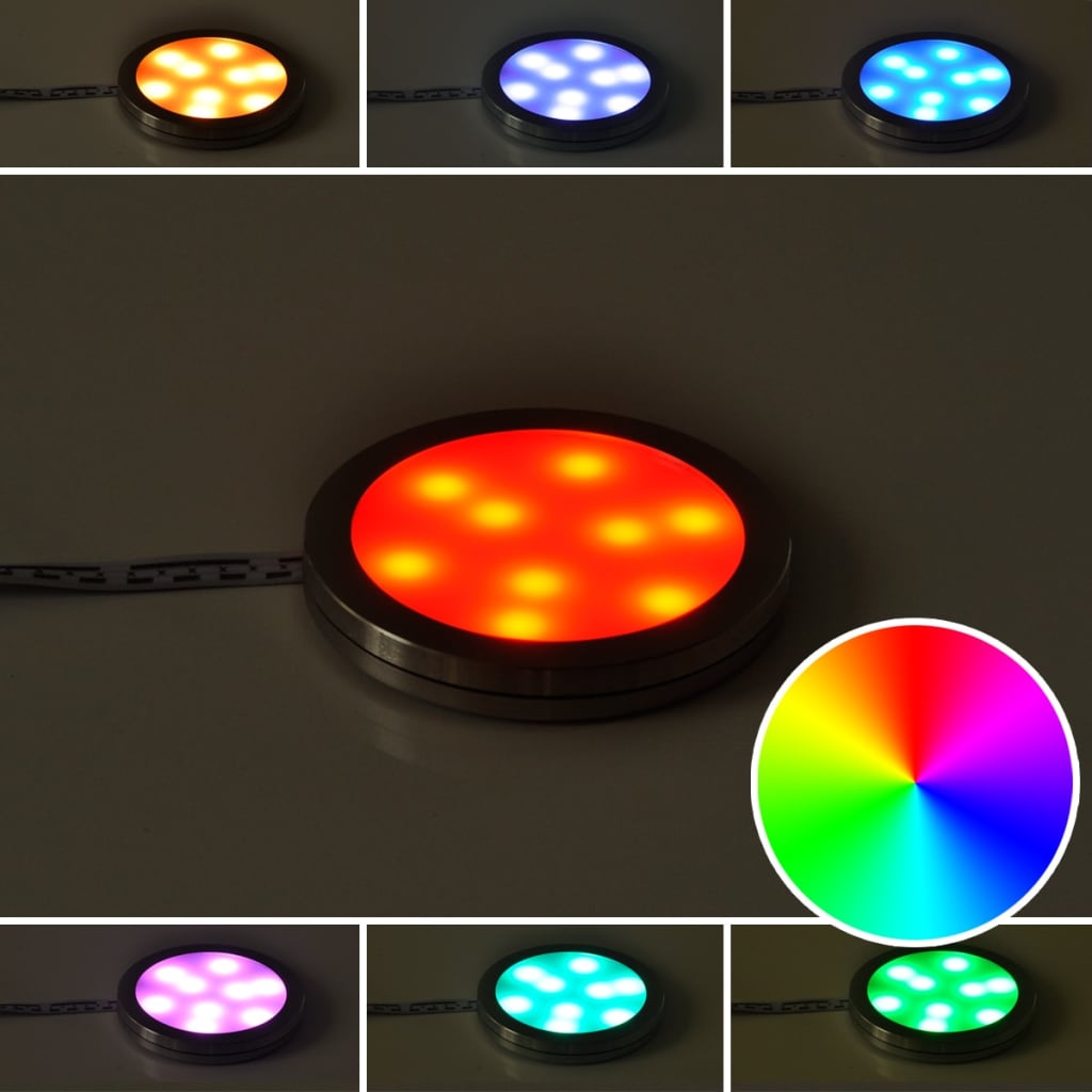 RGB LED keuken verlichting kit: 4 stuks + afstandsbediening