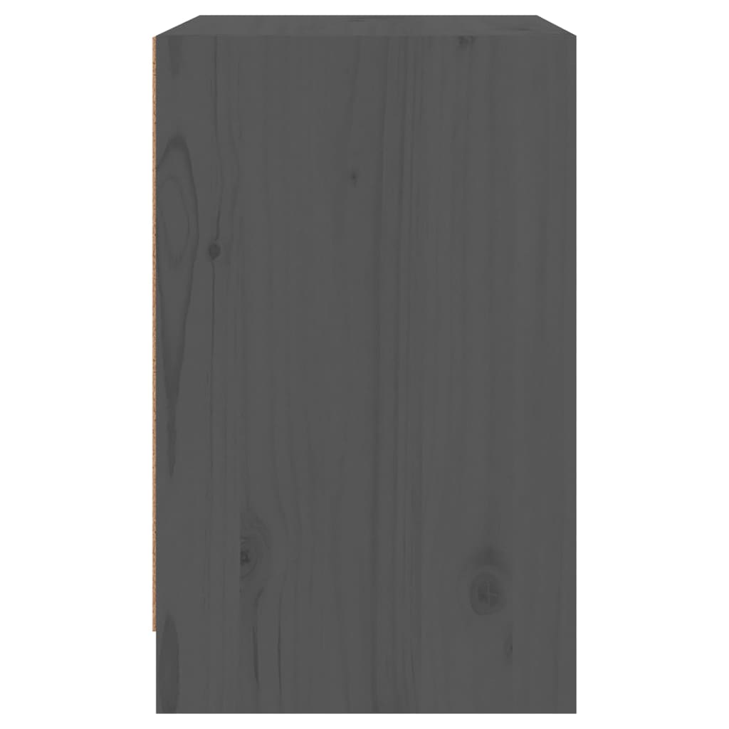 vidaXL Nachtkastjes 2 st 40x31x50 cm massief grenenhout grijs