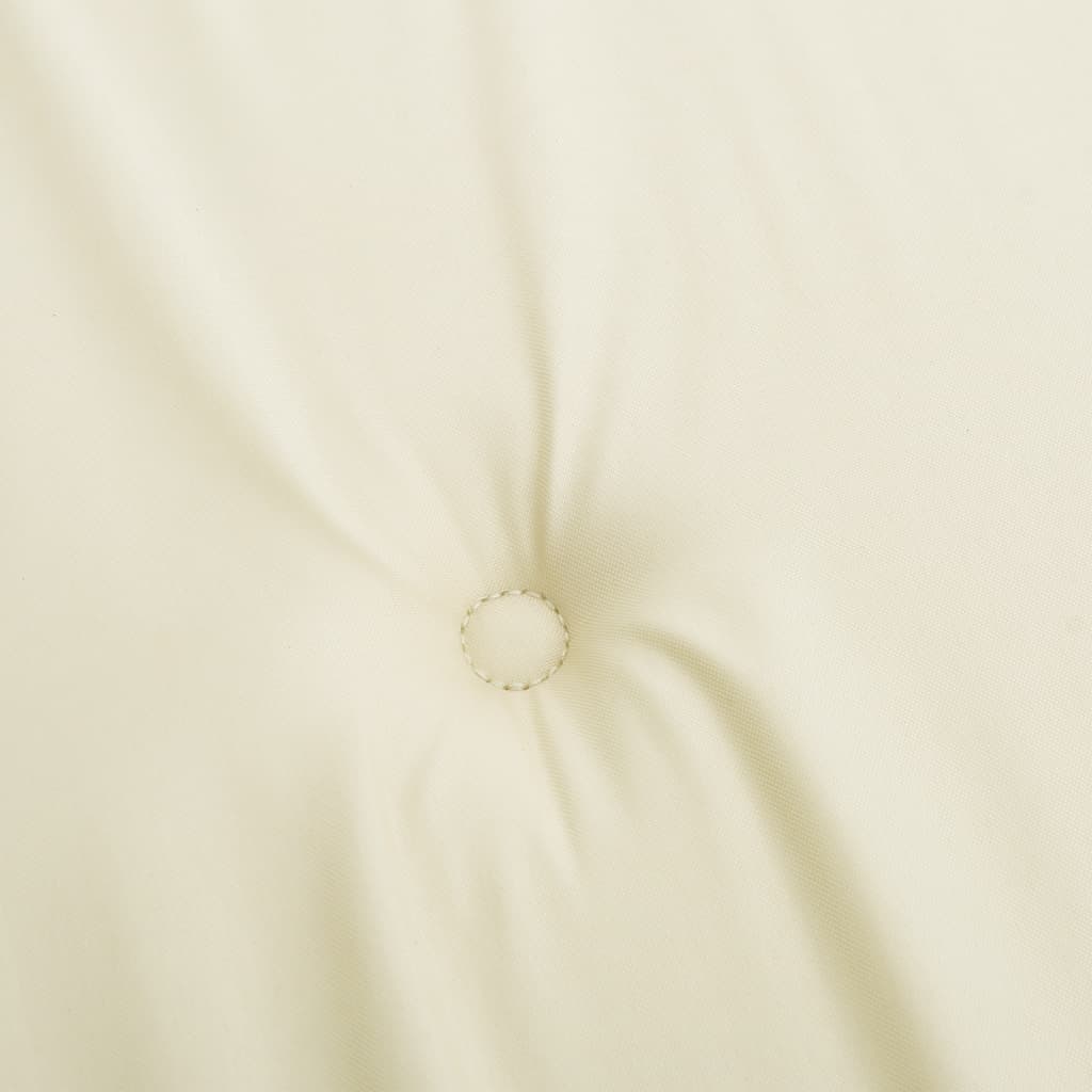vidaXL Tuinstoelkussens 4 st hoge rug 120x50x3 cm stof crèmekleurig
