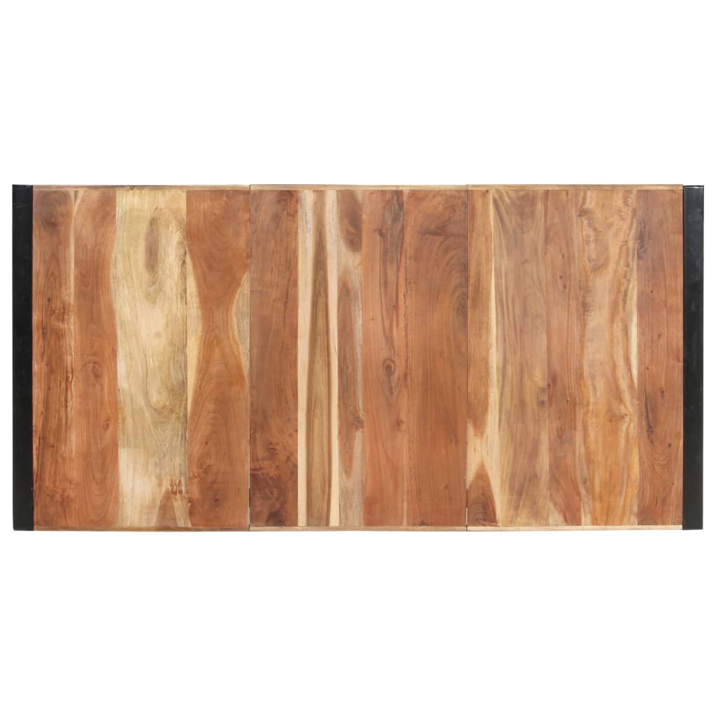 vidaXL Eettafel 200x100x75 cm massief hout met sheesham afwerking