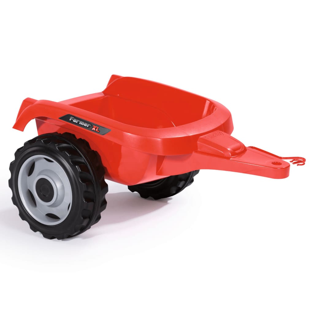 Smoby Kinderspeelgoedtractor met aanhanger Farmer XL rood