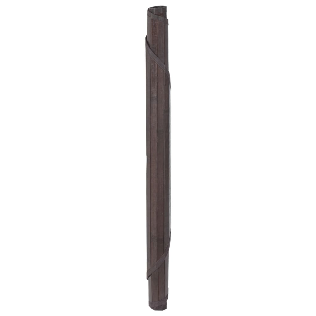 vidaXL Vloerkleed rond 100 cm bamboe donkerbruin