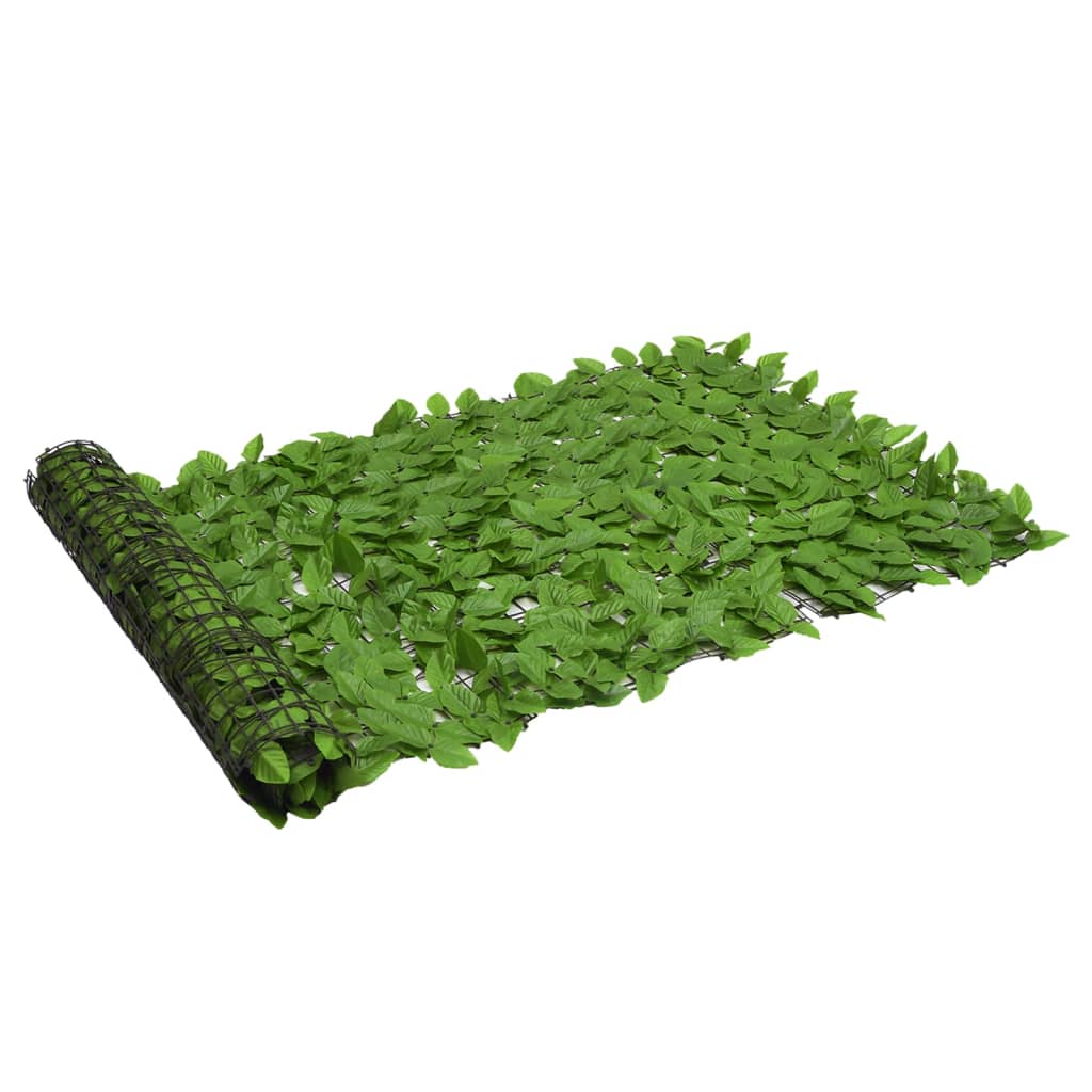 vidaXL Balkonscherm met groene bladeren 500x100 cm