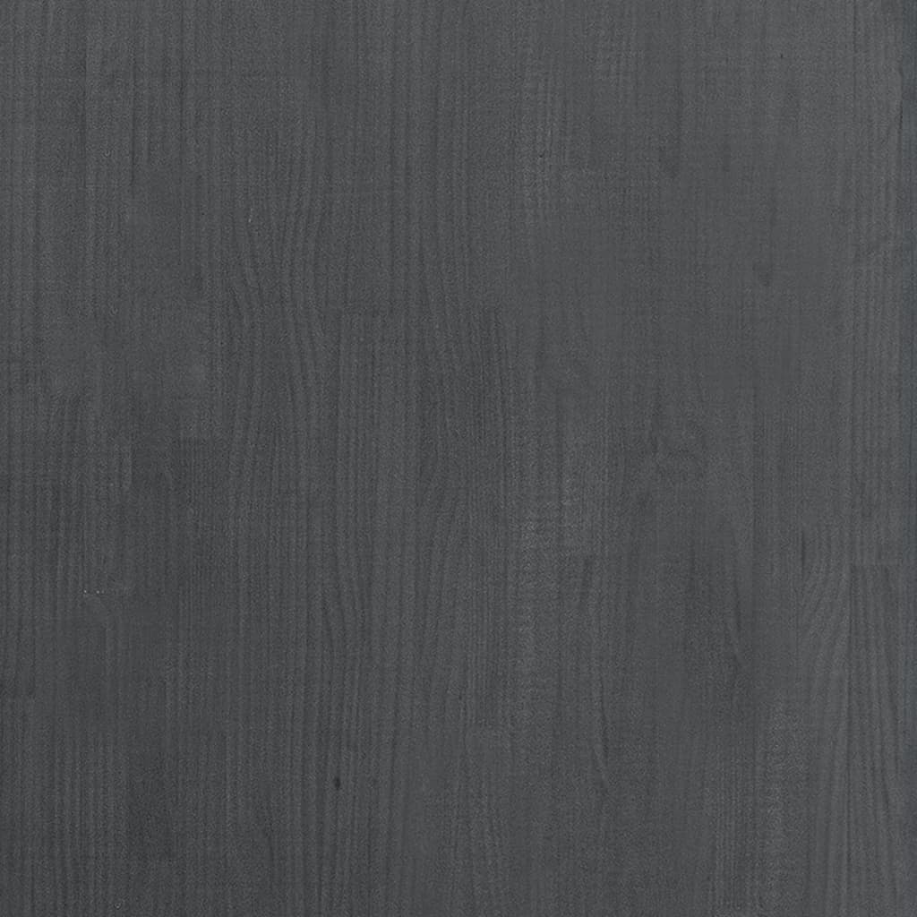 vidaXL Hoge kast 80x30x210 cm massief grenenhout grijs