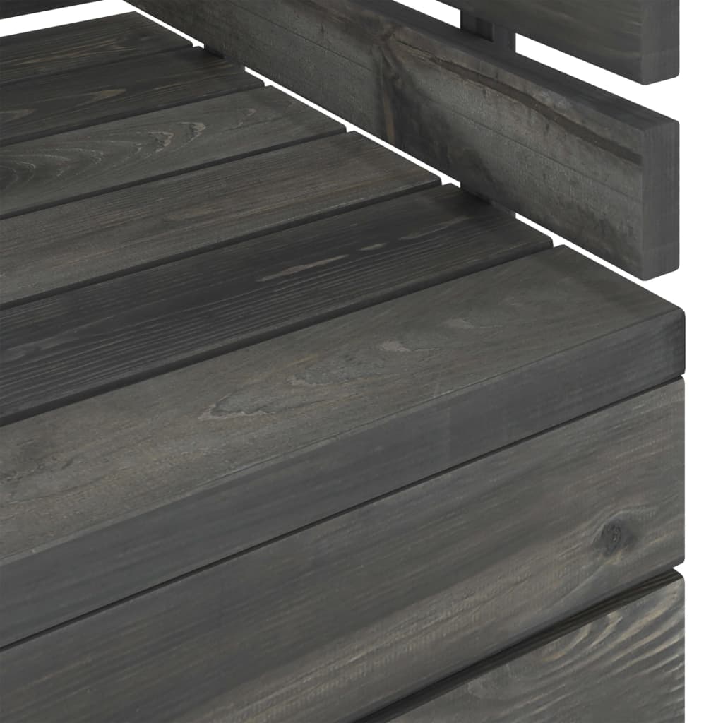 vidaXL 7-delige Loungeset pallet massief grenenhout donkergrijs