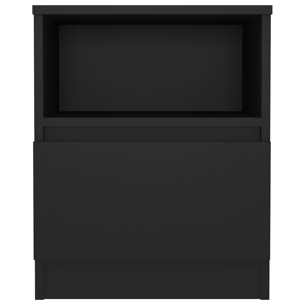 vidaXL Nachtkastje 40x40x50 cm spaanplaat zwart