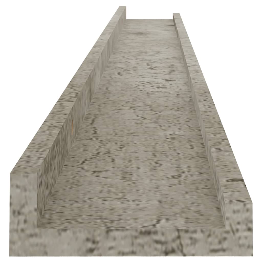 vidaXL Wandschappen 4 st 100x9x3 cm betongrijs