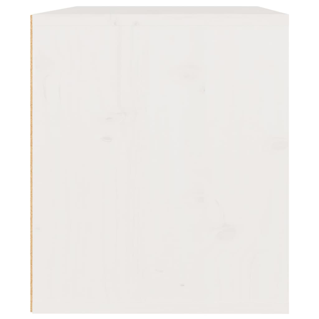 vidaXL Wandkast 45x30x35 cm massief grenenhout wit