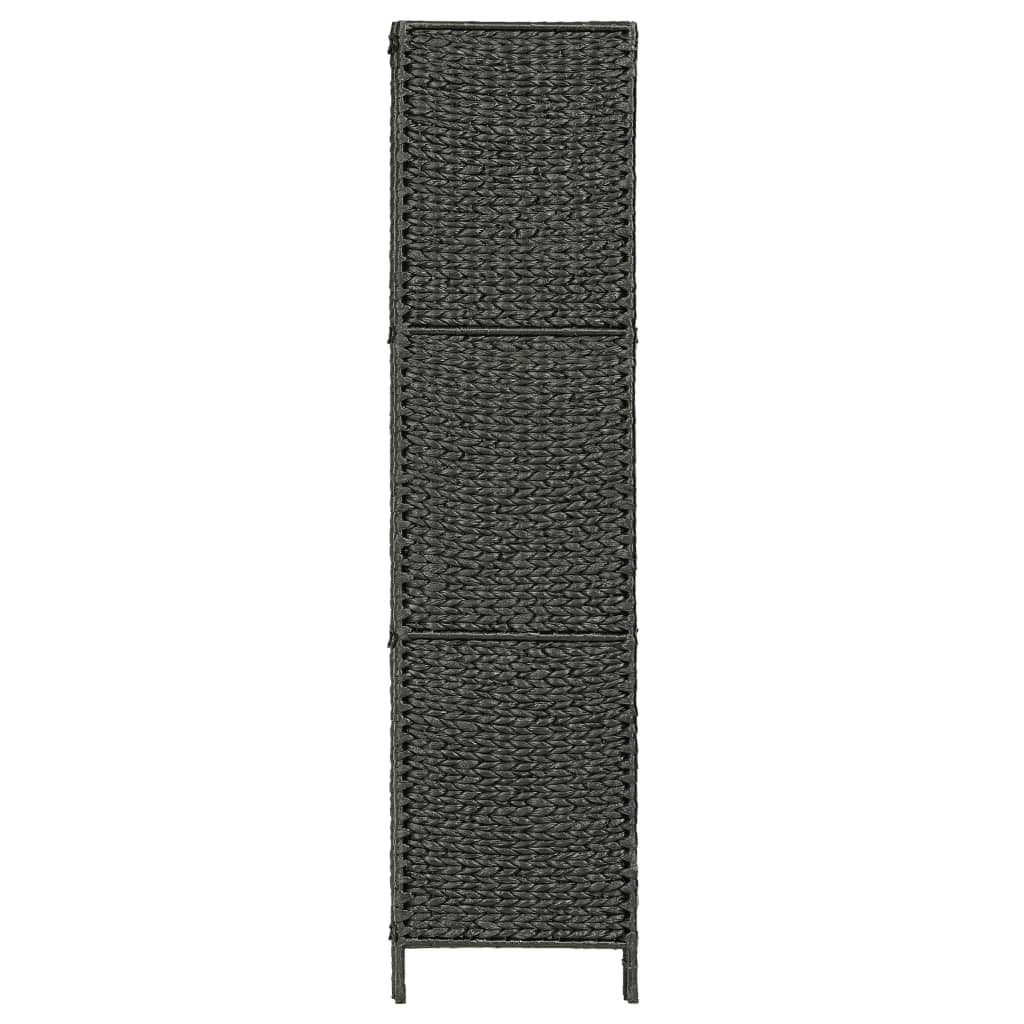 vidaXL Kamerscherm met 3 panelen 116x160 cm waterhyacint zwart
