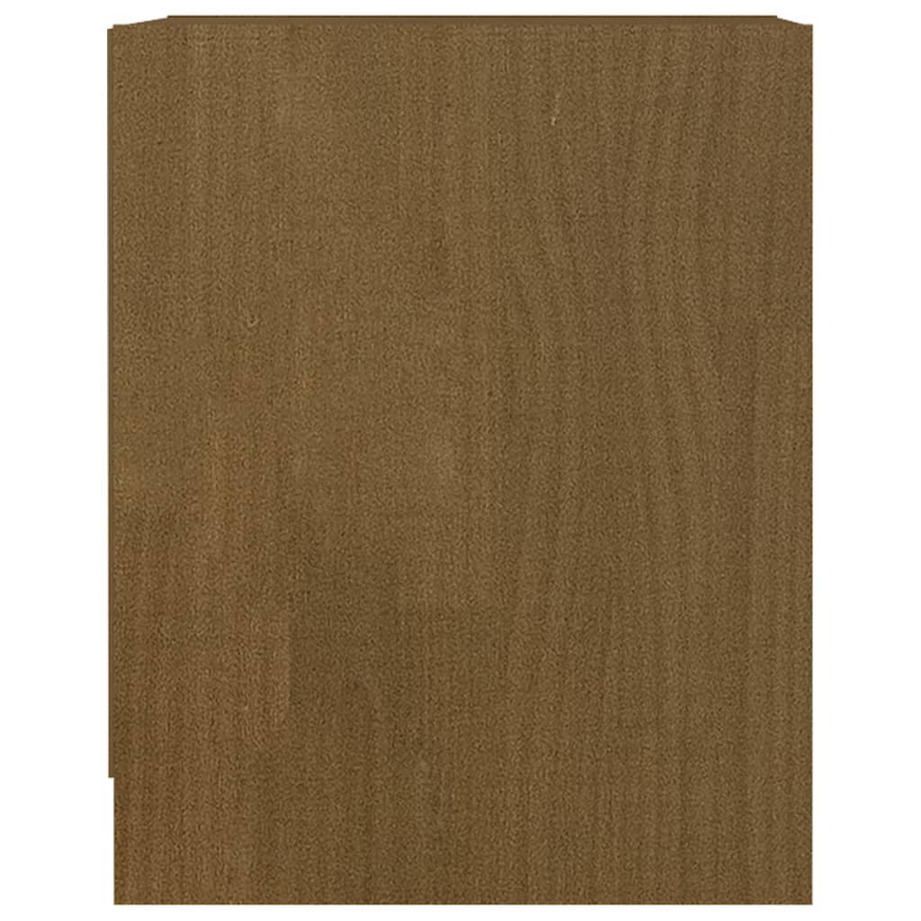 vidaXL Nachtkastjes 2st 35,5x33,5x41,5 cm grenenhout honingbruin