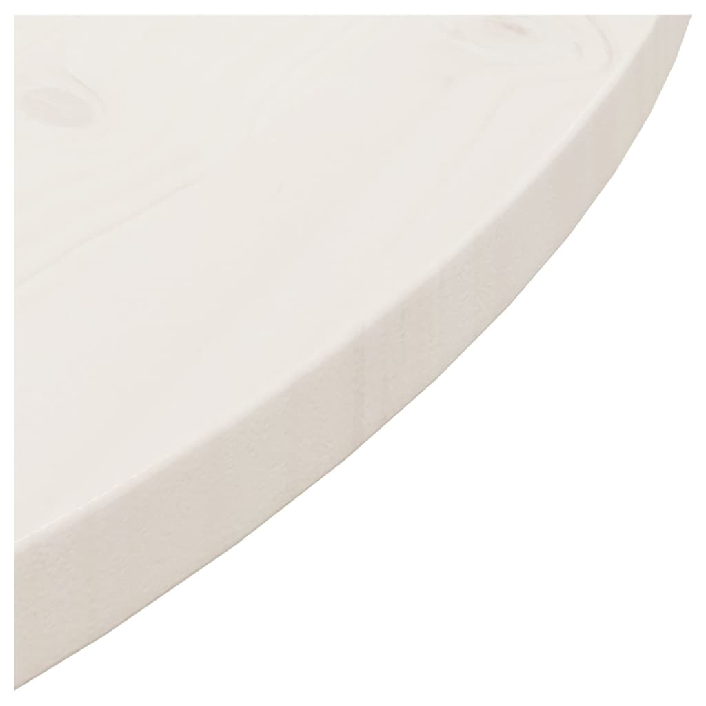 vidaXL Tafelblad Ø80x2,5 cm massief grenenhout wit