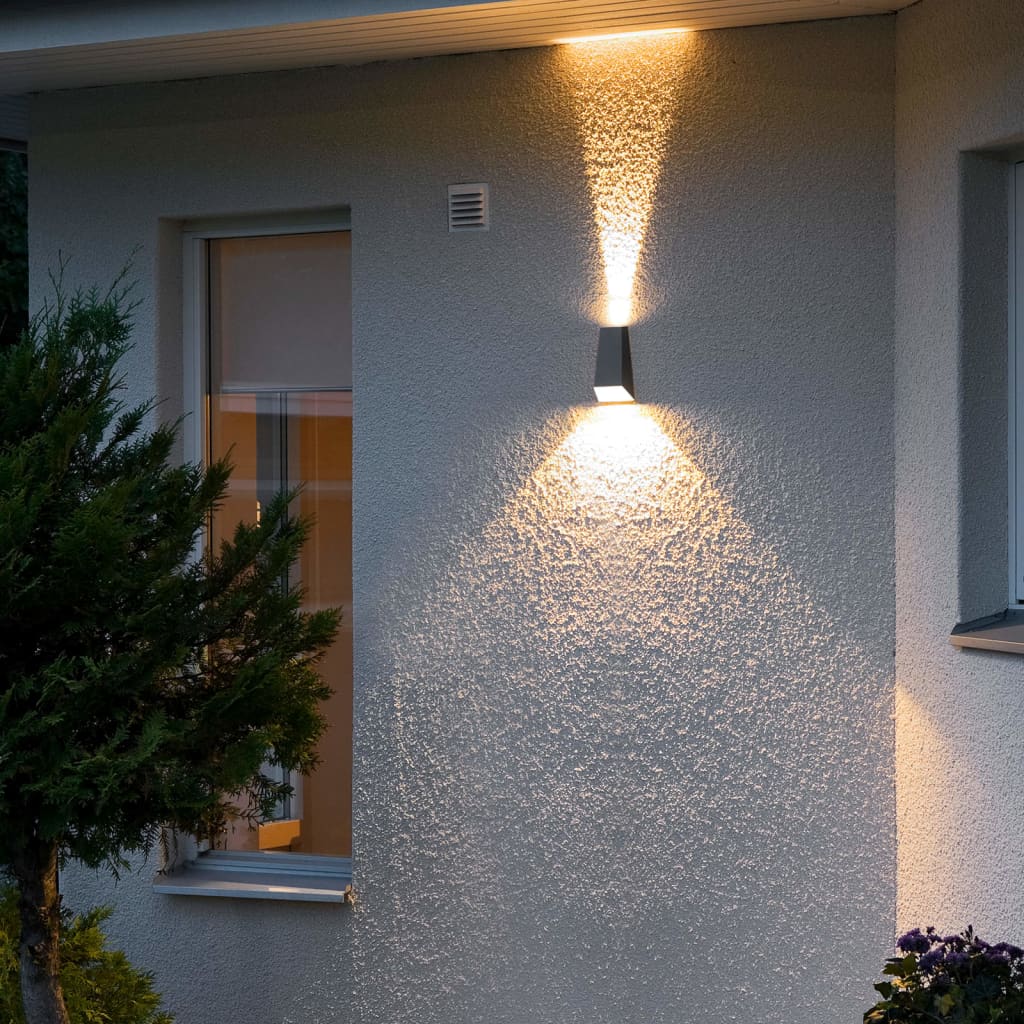 KONSTSMIDE Wandlamp Imola LED 2x3 W donkergrijs