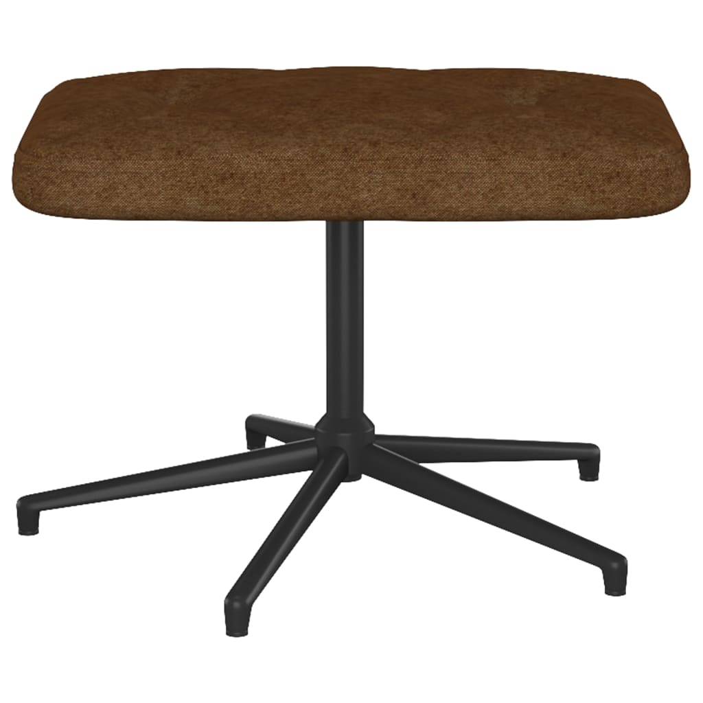 vidaXL Relaxstoel met voetenbank stof bruin