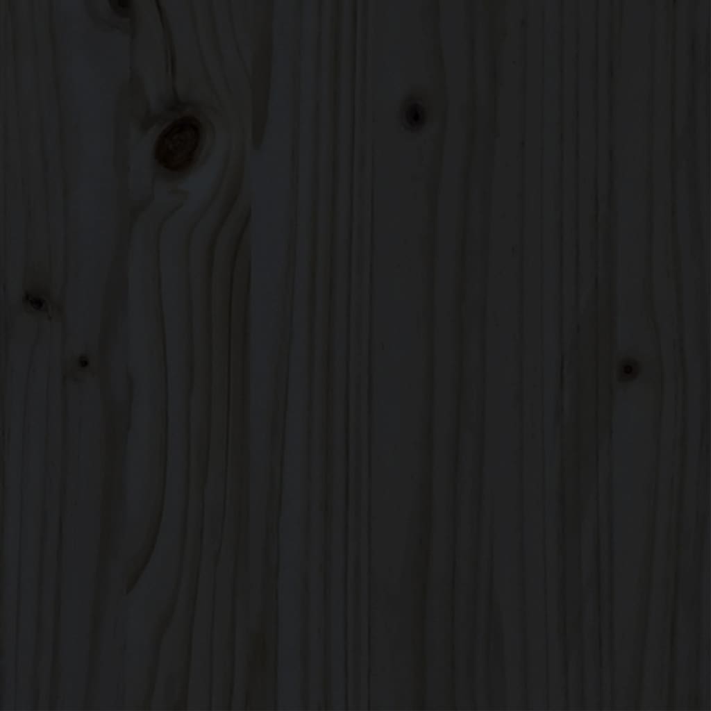 vidaXL Bedframe massief grenenhout zwart 160x200 cm