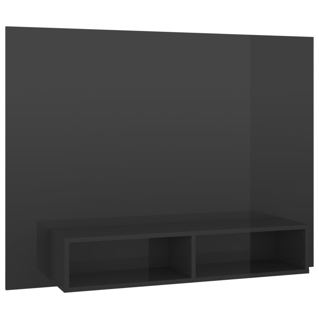 vidaXL Tv-wandmeubel 120x23,5x90 cm spaanplaat hoogglans grijs